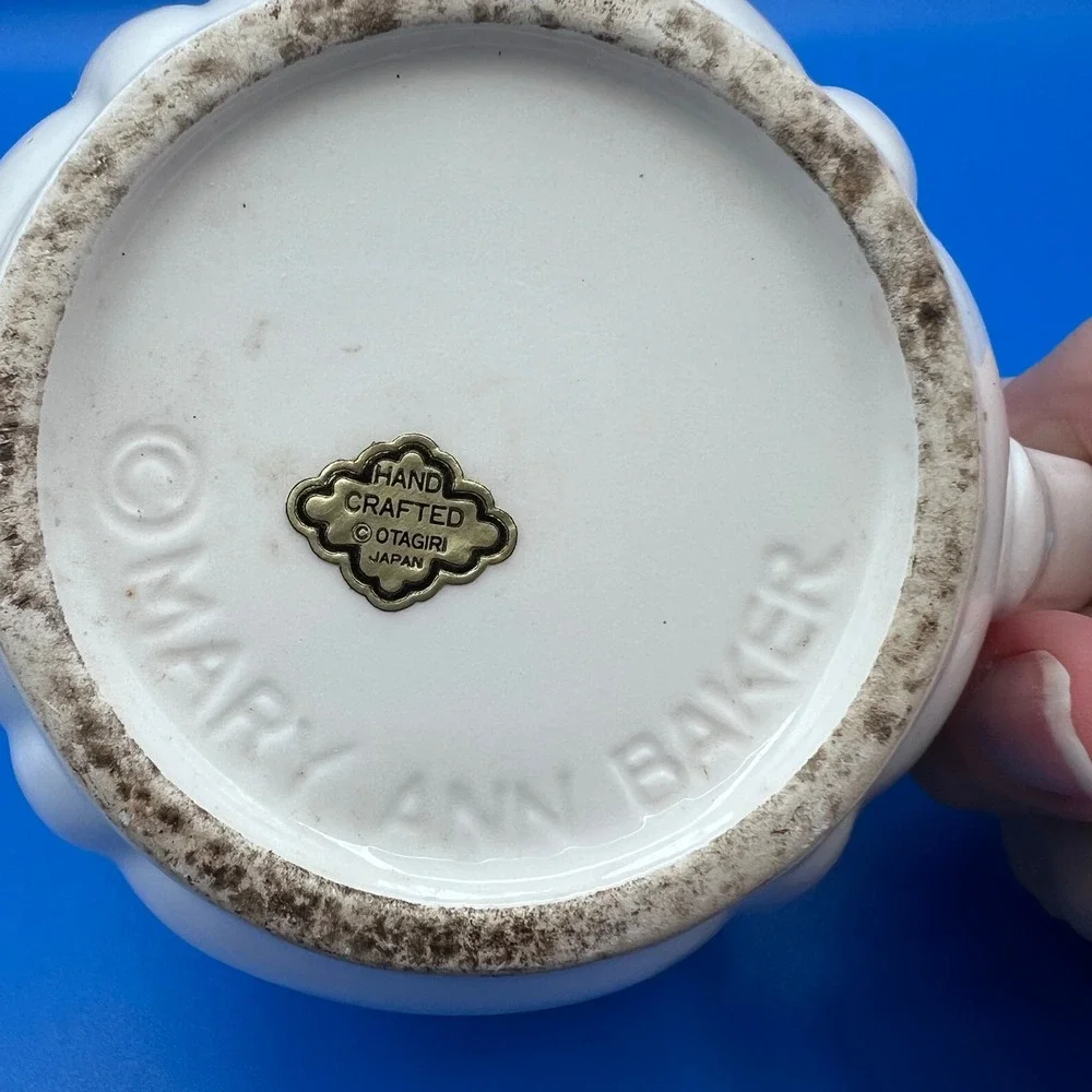 Otagiri Mary Ann Baker Rose Ceramic Creamer Pitcher Vintage Hand Crafted Japan